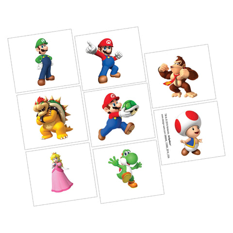 Super Mario Brothers™ Tattoo Party Favors Package of 8
