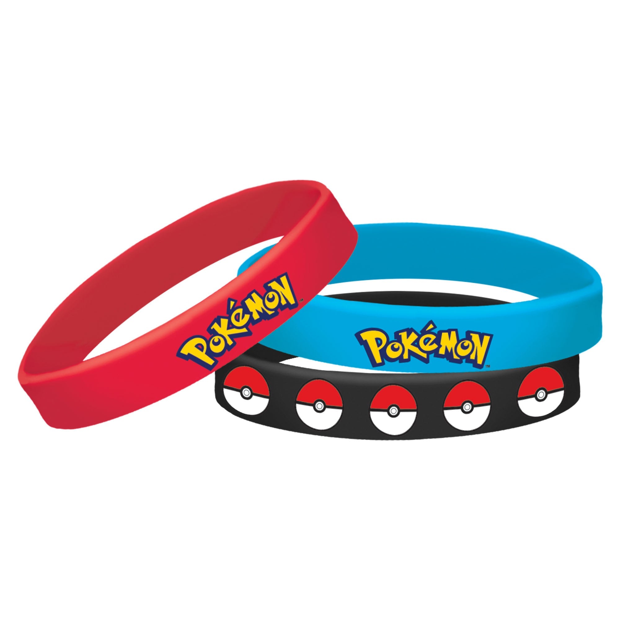 Pokemon Rubber Bracelets Party Favors Package of 6