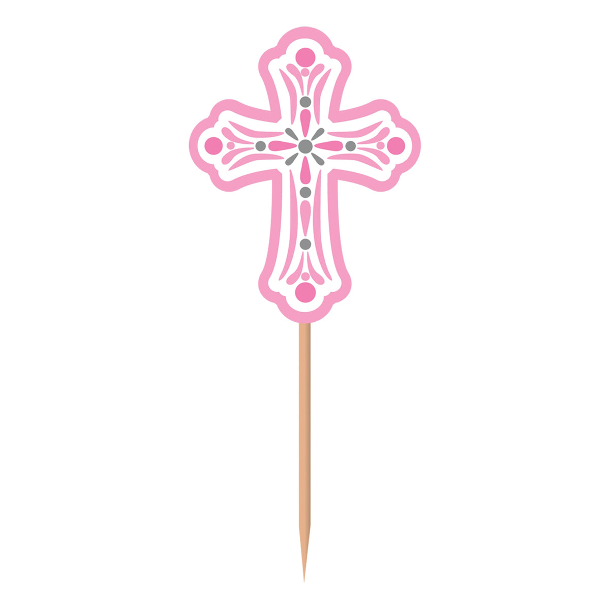Pink Religious 2 1/2" Party Picks package of 36