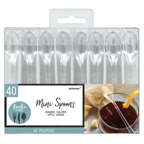 Clear 4" Appetizer Spoons Package of 40