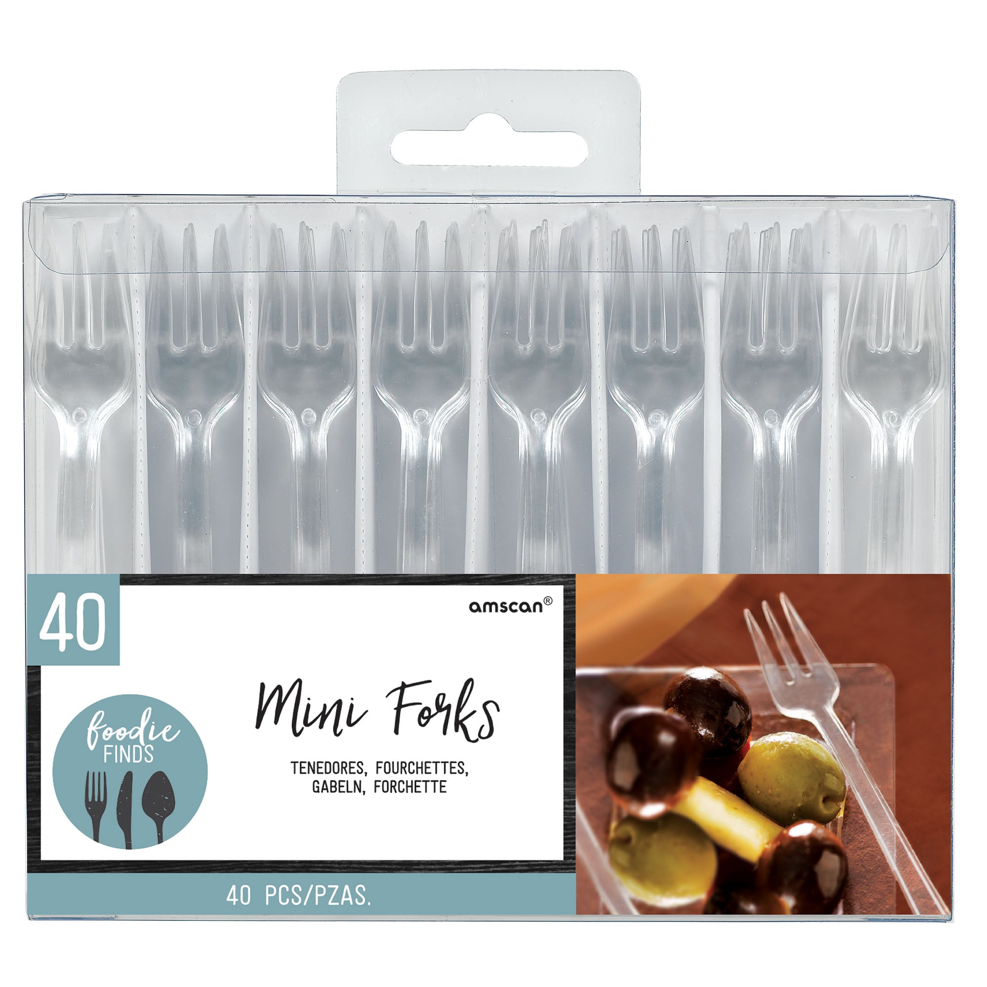 Clear 4" Appetizer Forks Package of 40
