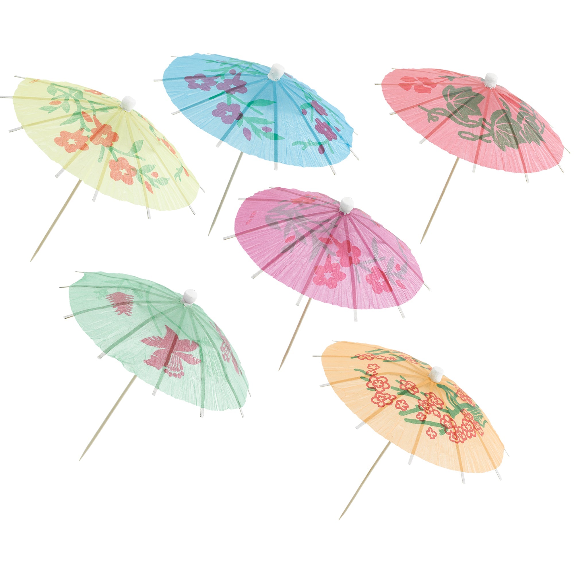 Jumbo Umbrella 6" Assorted Party Picks Package of 24