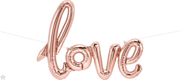 Love Balloon Banner 40 inch Air Filled Mylar