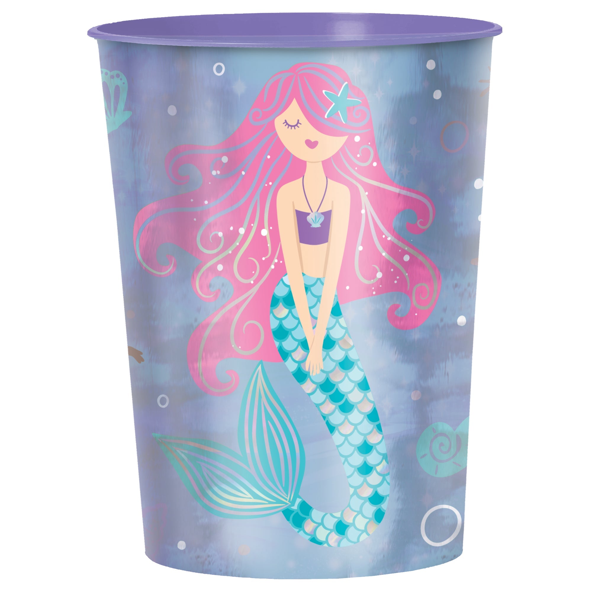 Shimmering Mermaids Favor Cup Plastic 16 oz.Party Favor Cup