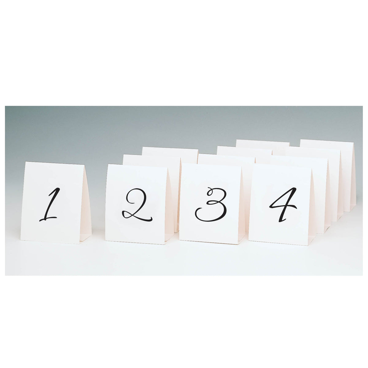 Table Number Tent Place Cards numbers 1 - 12
