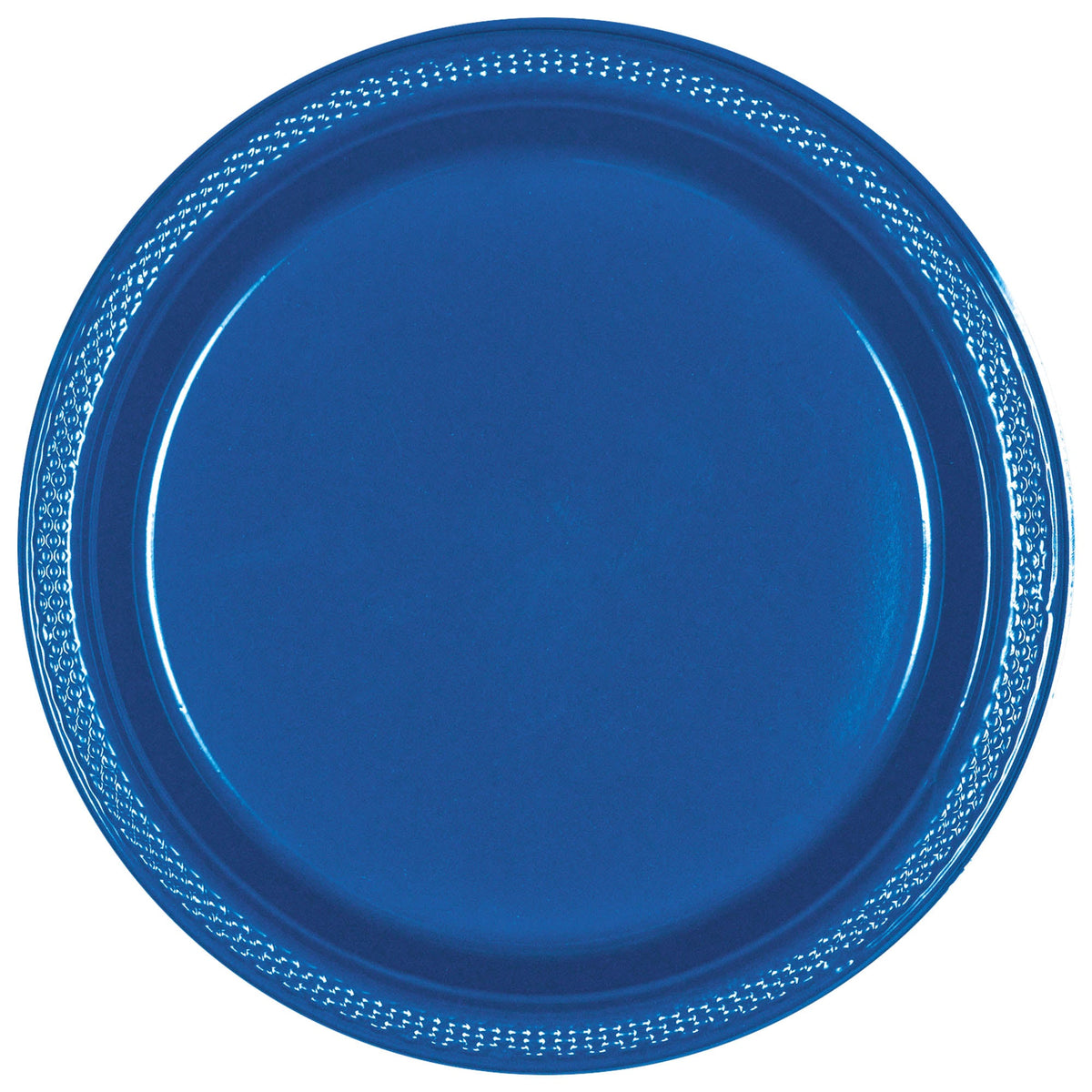Bright Royal Blue 7" Round Plastic Plates 20 count