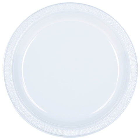 Clear 7" Round Plastic Plates  20 count