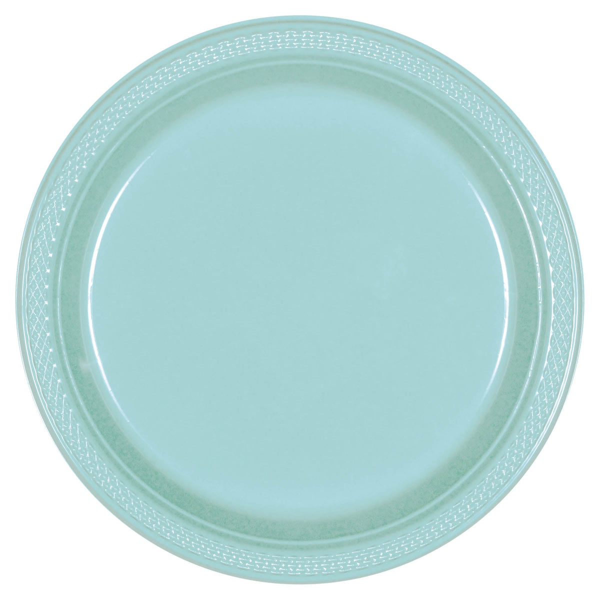 Robin's Egg Blue 10" Round Plastic Plates, 20 count