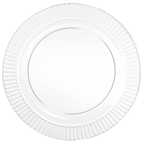 Clear Premium 10 1/4" Plastic Plates Package of 16