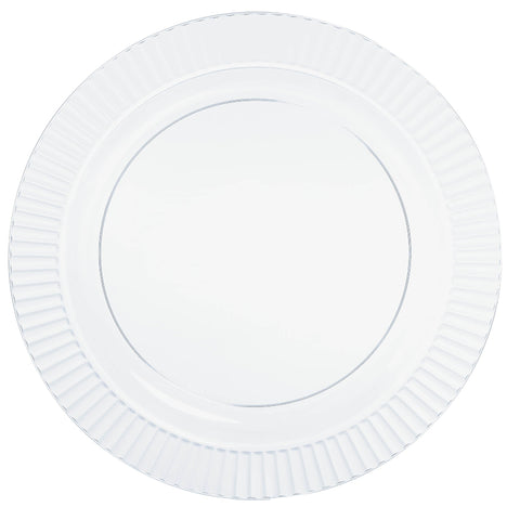 Clear Premium 7 1/2" Plastic Plates Package of 32