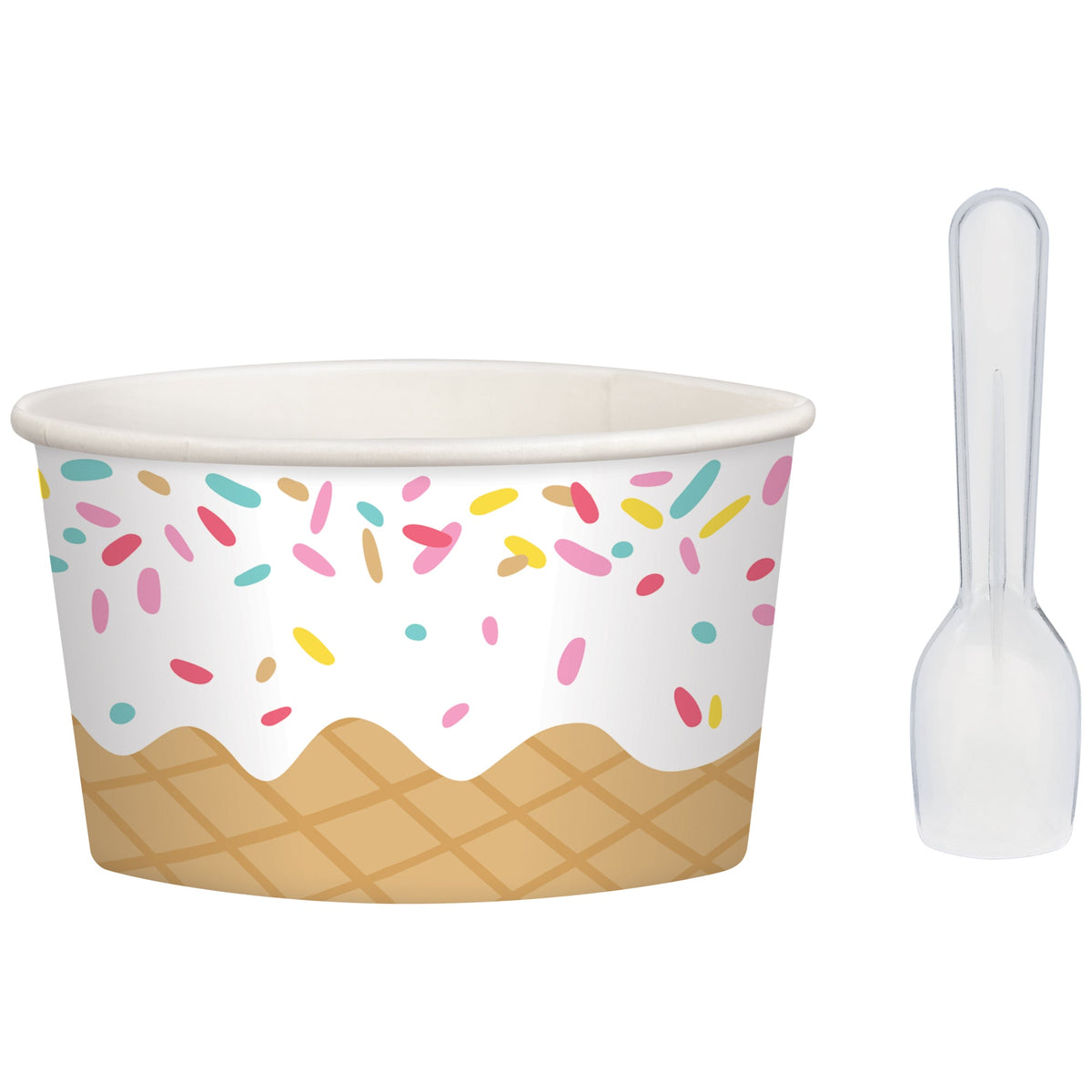 Ice Cream Disposable 8.5oz. Cup Set of 16