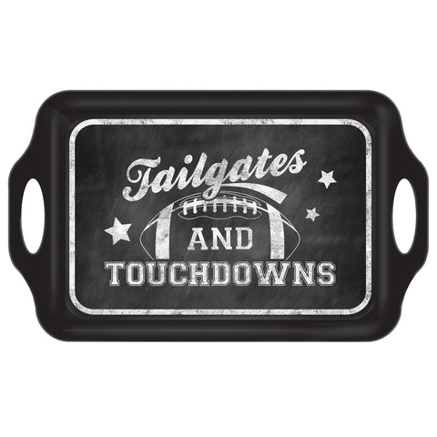 Football Themed Serving Tray with Handles 19" x 11 1/2"