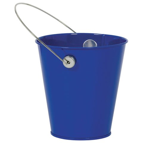 Bright Royal Blue 4 1/2" Metal Bucket with Handle