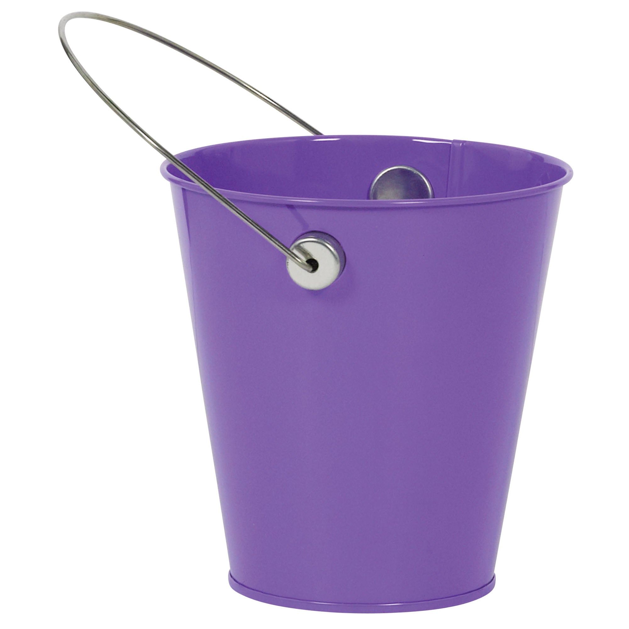 Purple 4 1/2" Metal Bucket with Handle