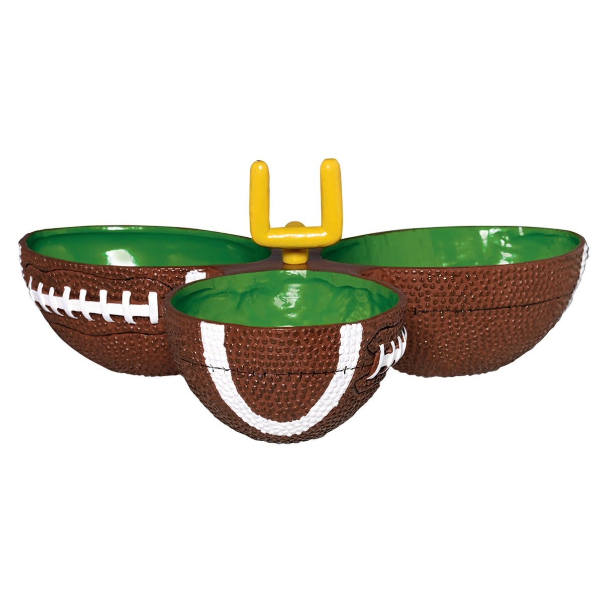 Football Condiment Dish With Goal Posts 9" x 2 3/4"