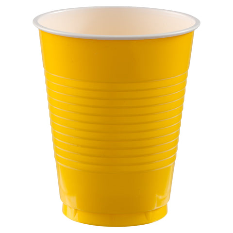 Yellow 18 oz. Plastic Cups Package of 50