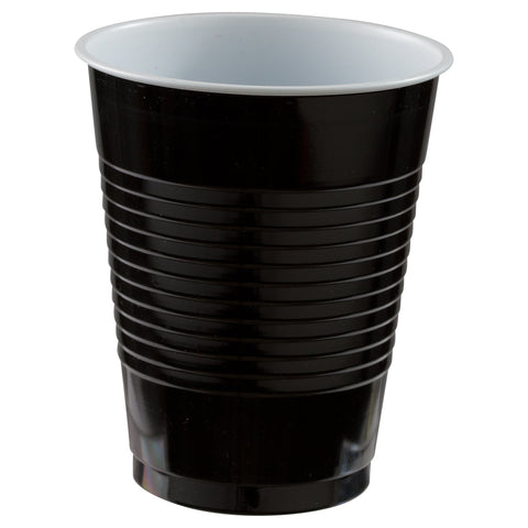 Black 18 oz. Plastic Cups Package of 50
