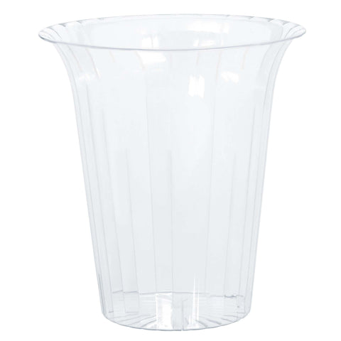 Flared 5 7/8" Clear Plastic Cylinder Container