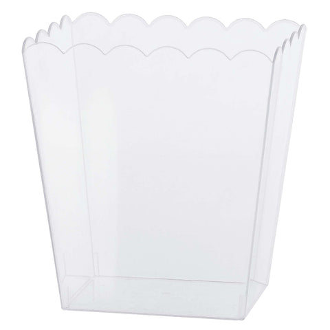 Clear 6" Plastic Scalloped Container