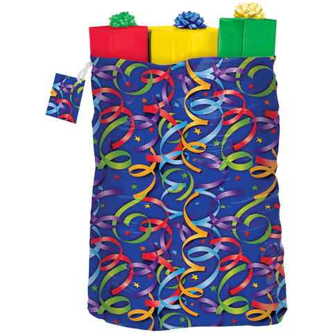 Birthday Celebrating Streamers Giant 44" x 36" Gift Sack