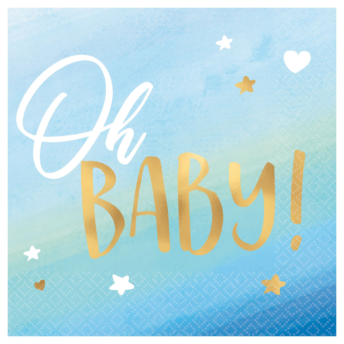 Oh Baby Boy Beverage Napkins Package of 16