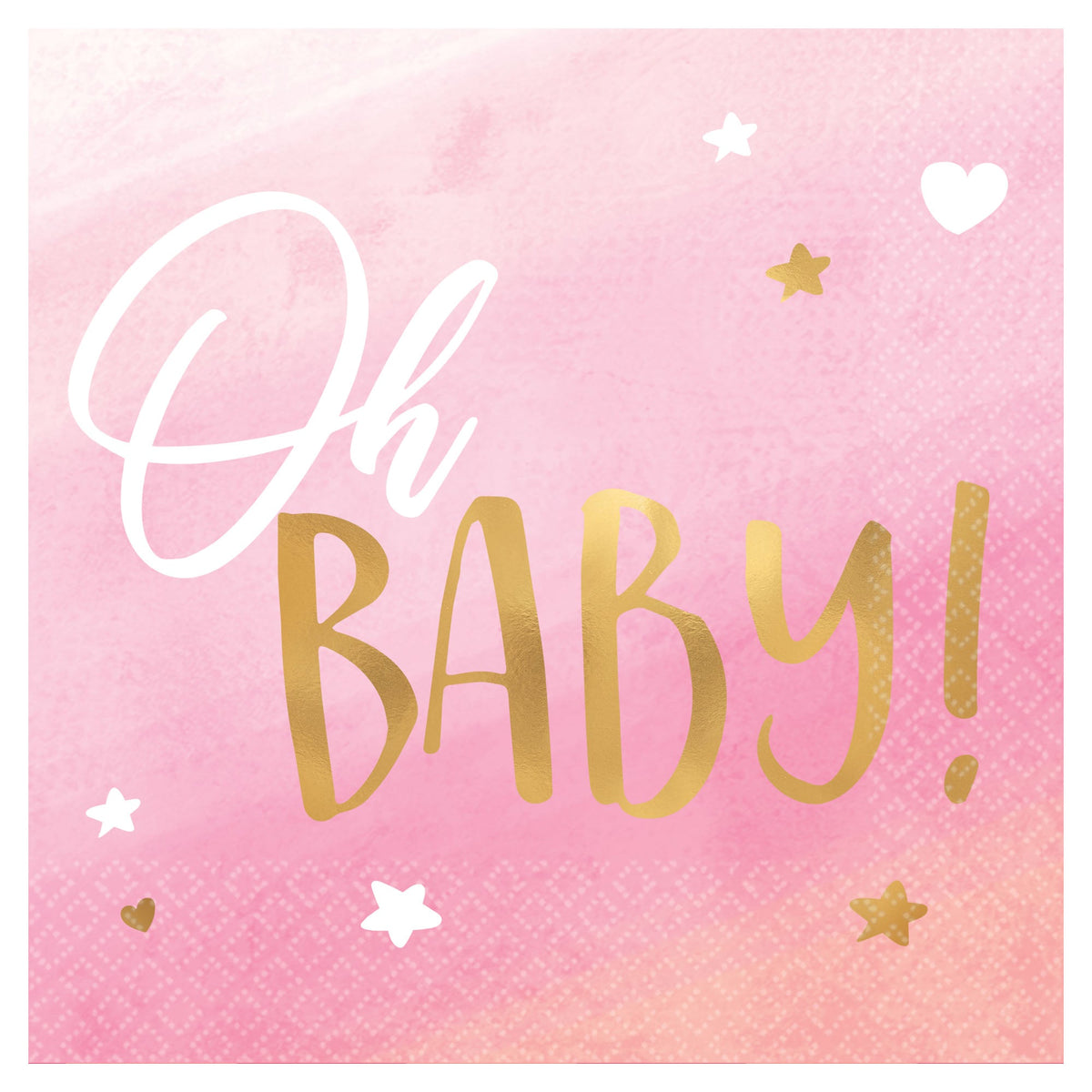Oh Baby Girl Beverage Napkins Package of 16