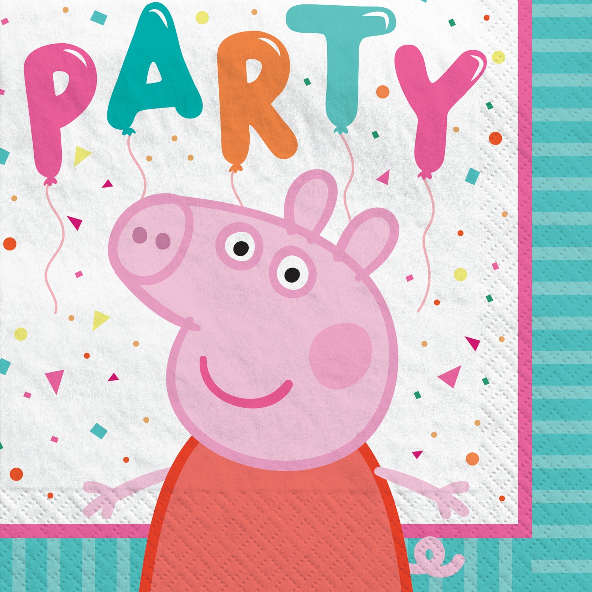 Peppa Pig Confetti Party Beverage Napkin