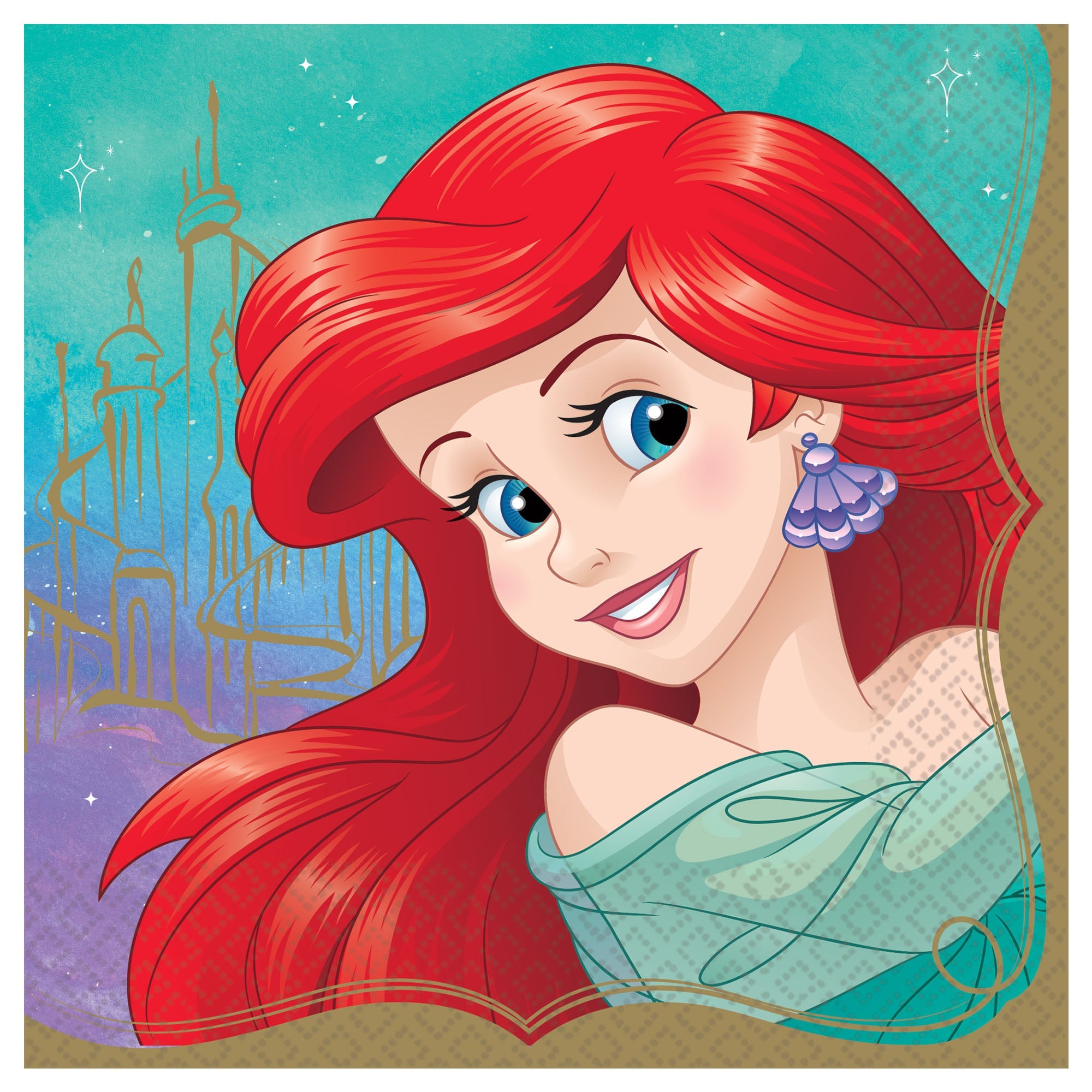 Disney Princess  Ariel Luncheon Napkins Package of 16