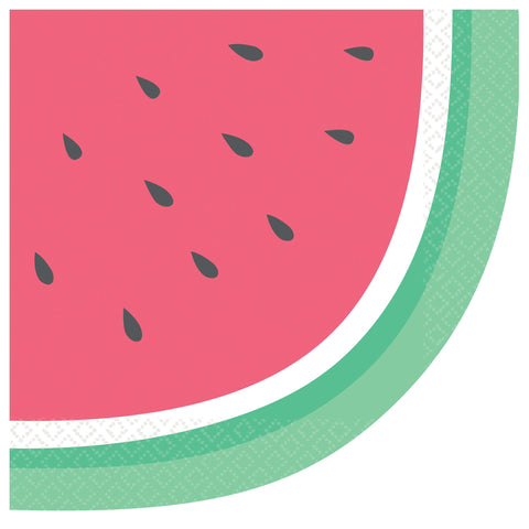 Just Chillin' Diecut Watermelon Luncheon Napkins Package of 16