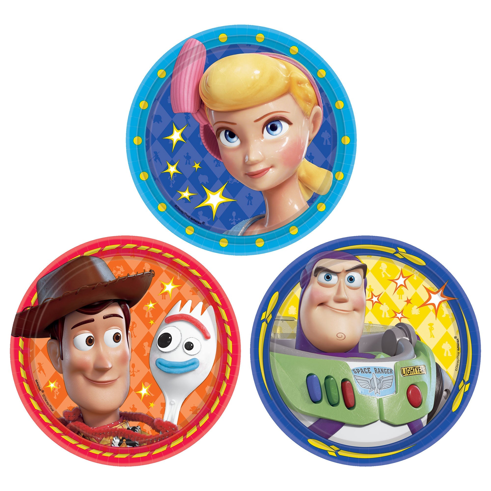 Disney/Pixar Toy Story 4 Round 7" Plates Package of 8