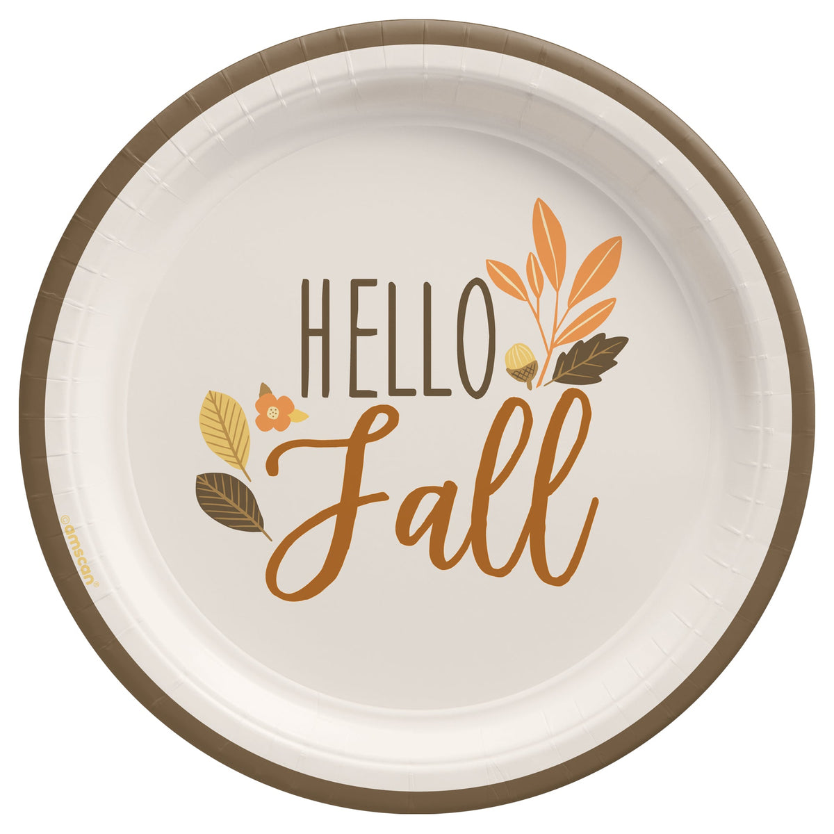 Golden Autumn 7" Round Plates Package of 8