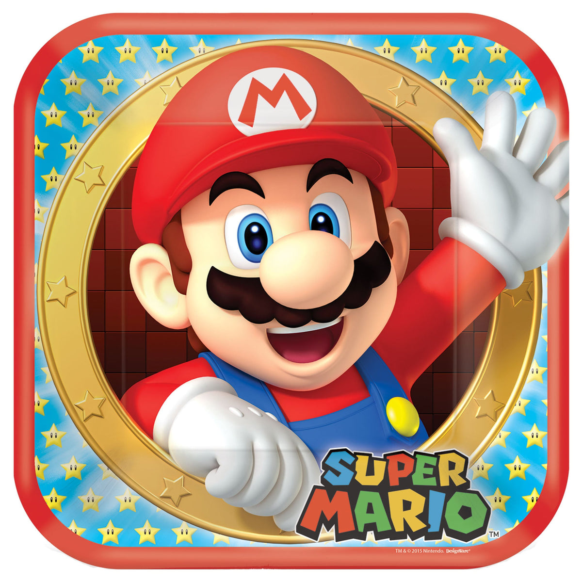 Super Mario Brothers™ 9" Square Plates Package of 8