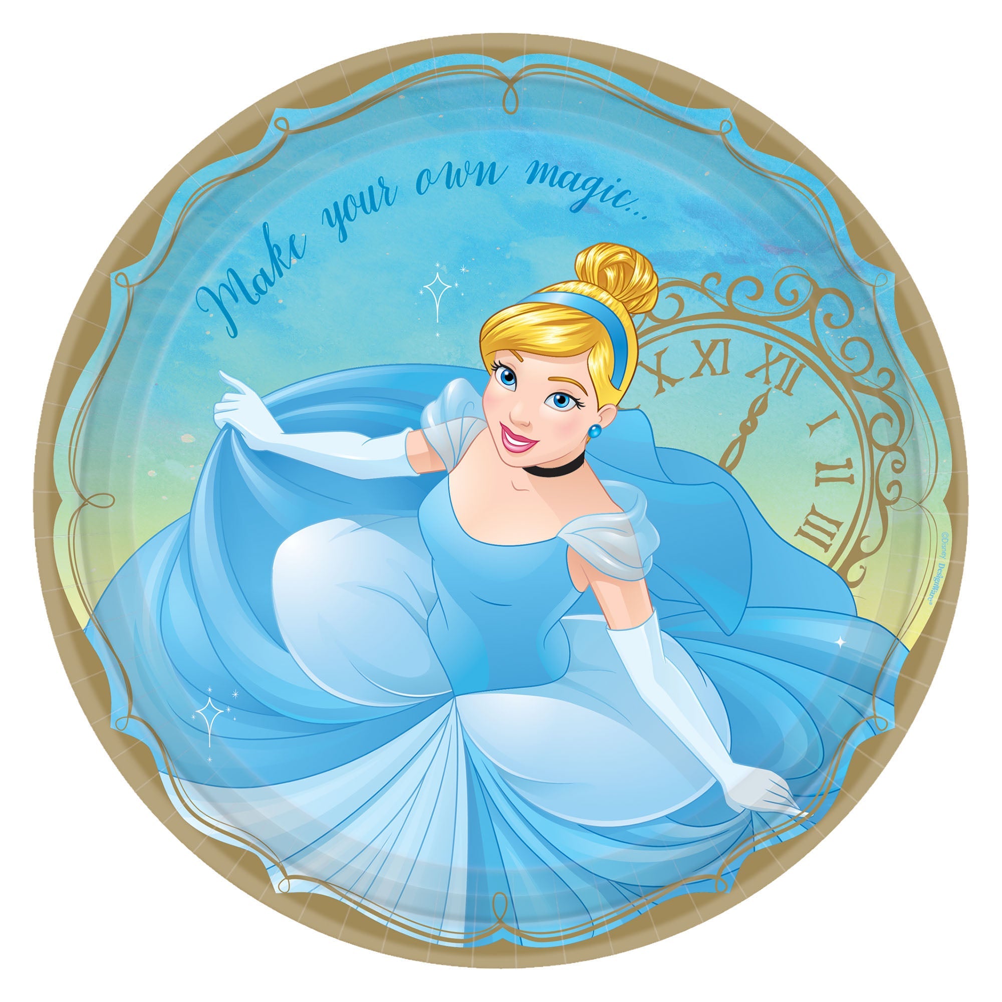 Disney Princess Cinderella 9" Round Plates Package of 8
