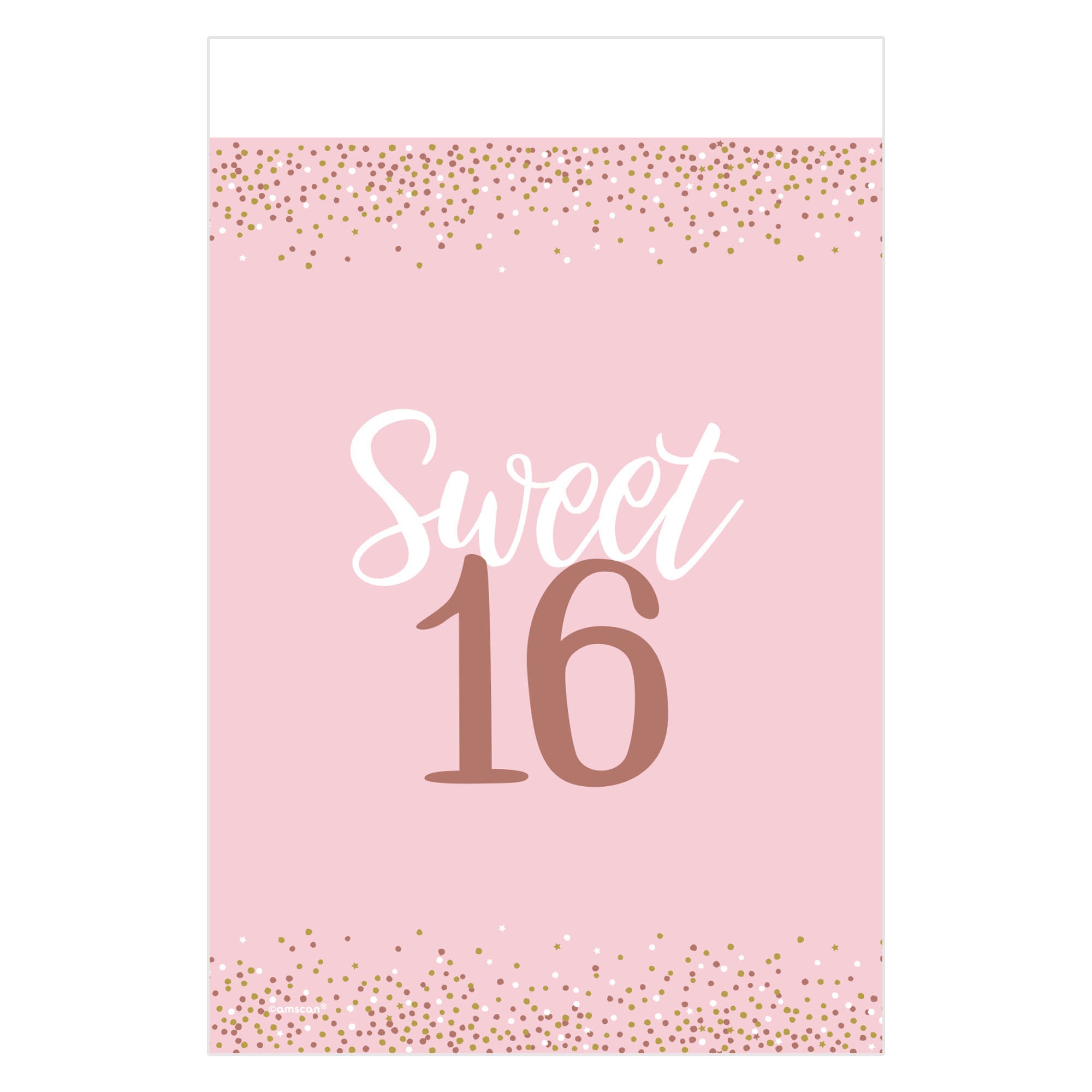 Blush Sweet Sixteen Plastic 54" x 102" Table Cover