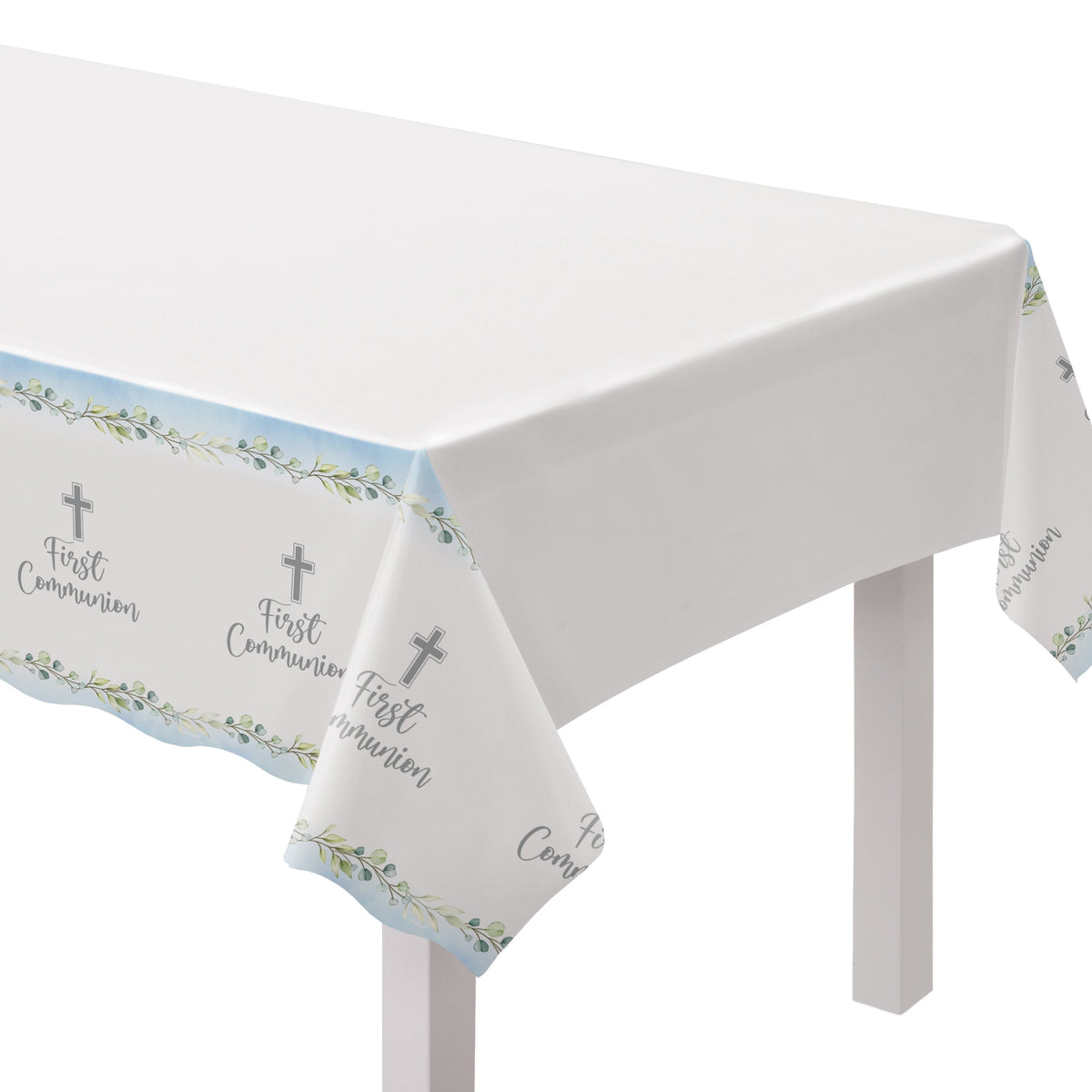 Blue My First Communion Table Cover  54" x 102"