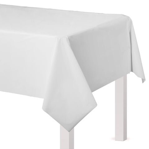 White Flannel Backed Table Cover 54" x 108"