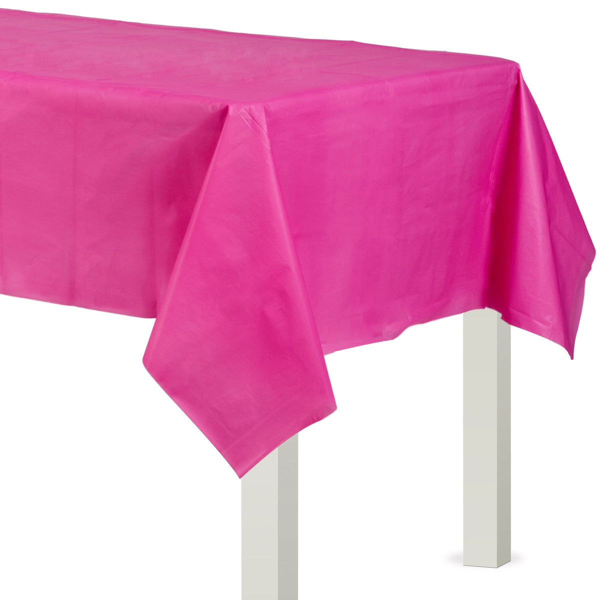 Bright Pink Flannel Backed Table Cover 54" x 108"