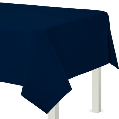 Navy Flannel Backed Table Cover 54" x 108"