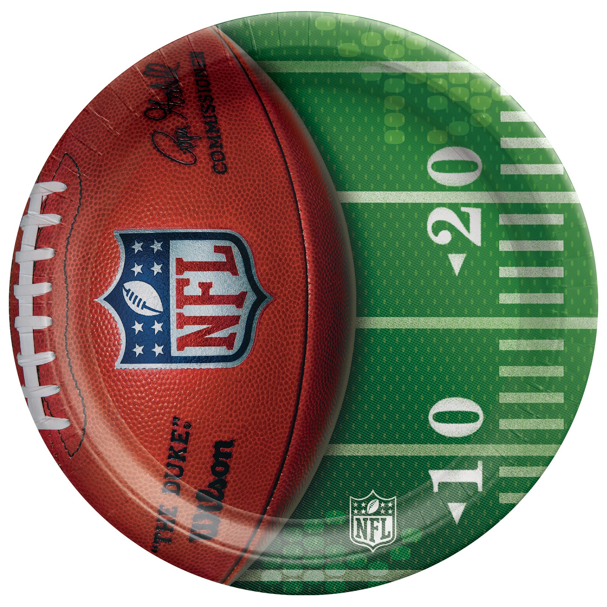 NFL Drive - Silver 10 1/2" Round Plates