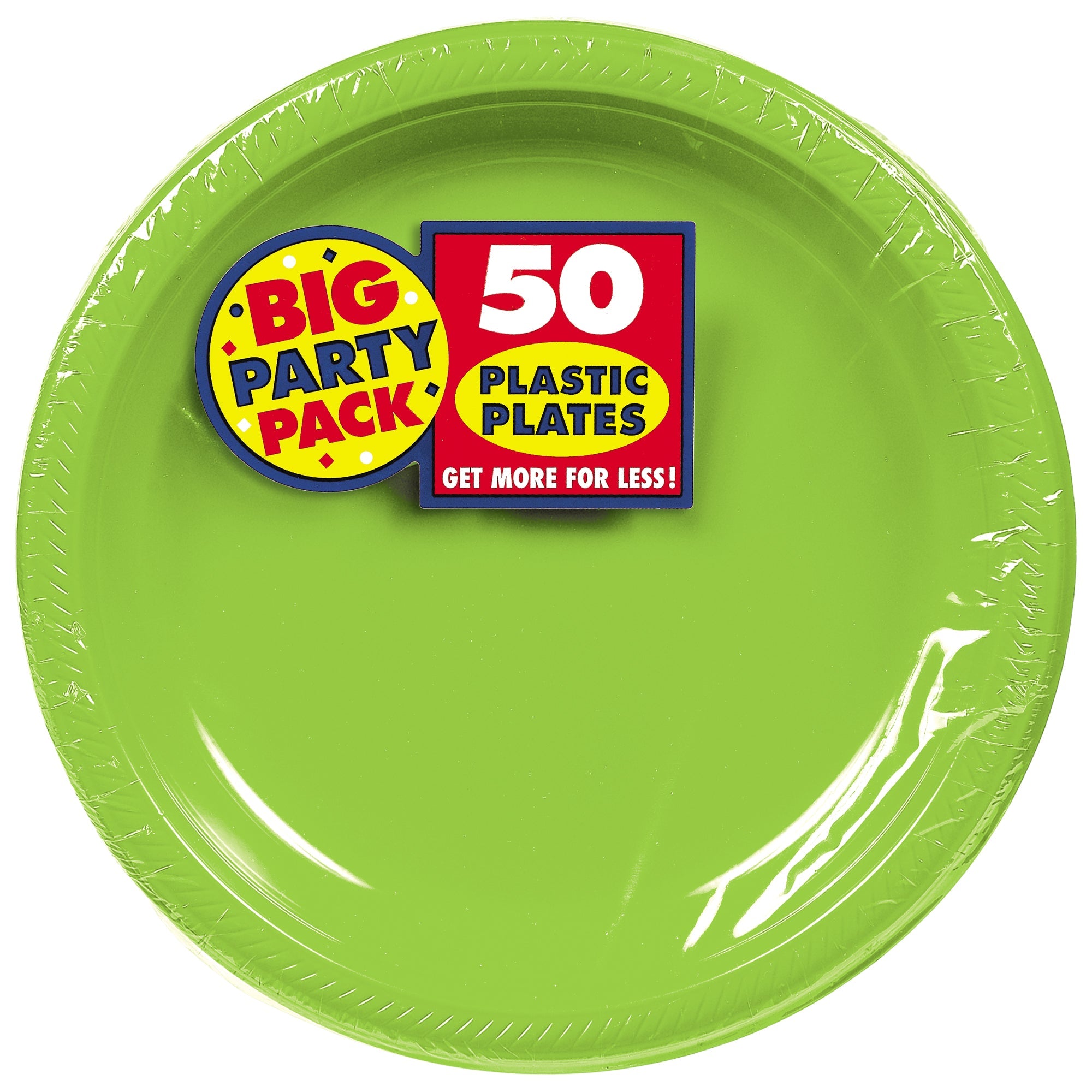 Kiwi 10" Round Plastic Plates 50 count