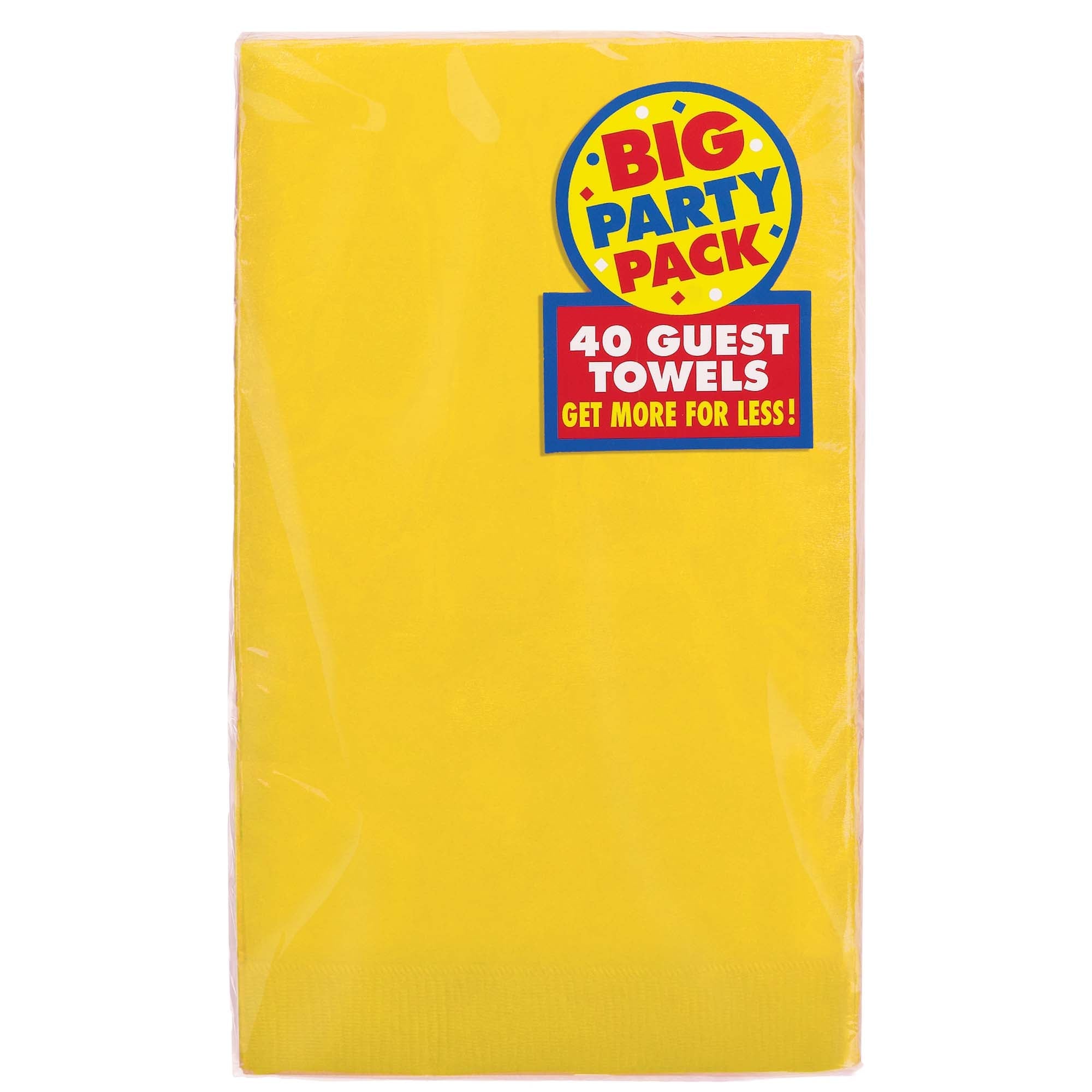 Yellow Sunshine 2-Ply Guest Towels, 40 count