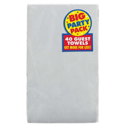 Silver 2-Ply Guest Towels, 40 count