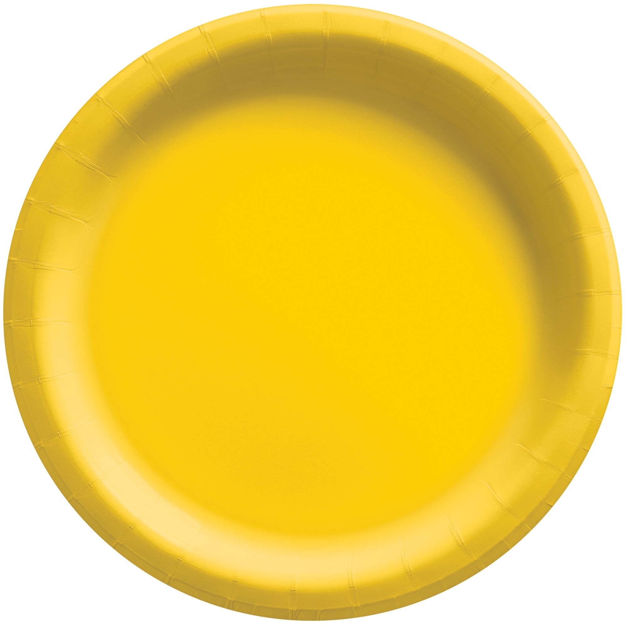 Yellow Sunshine 6 3/4" Round Paper Plates, 50 count