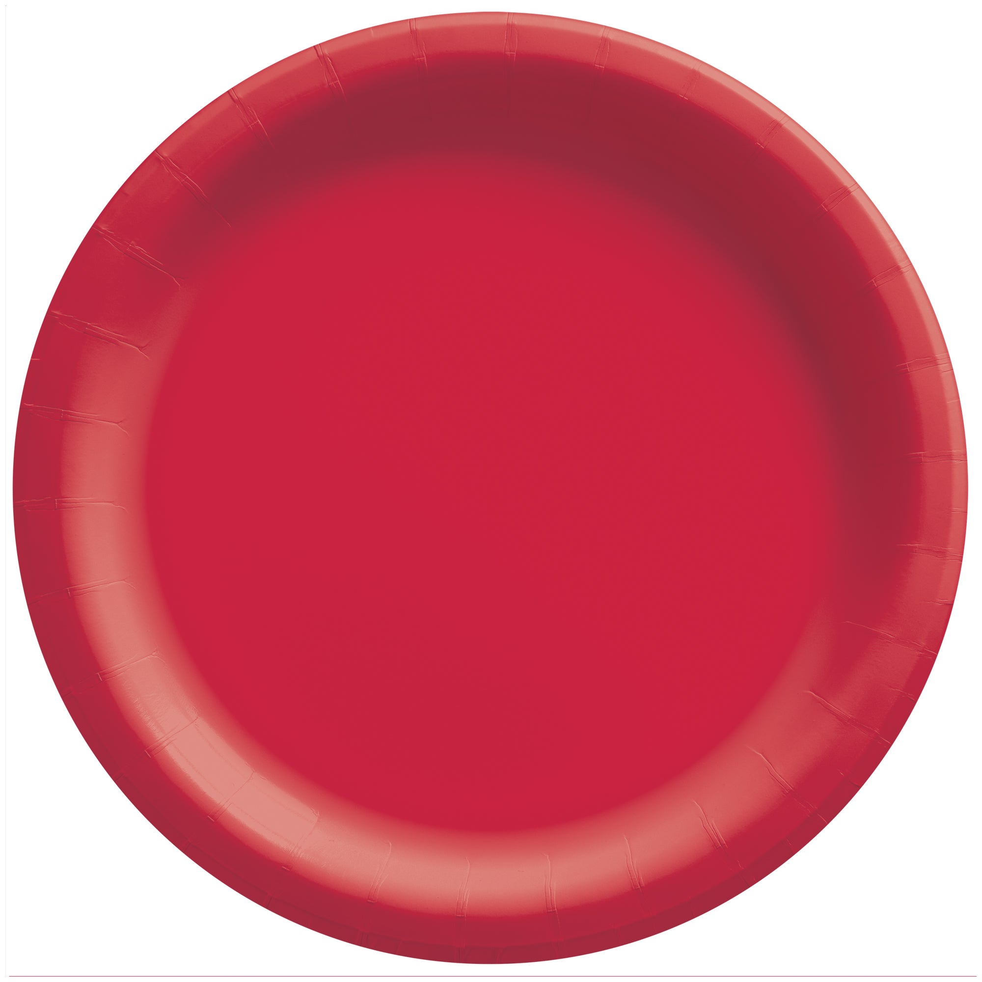 Red 6 3/4" Round Paper Plates, 50 count