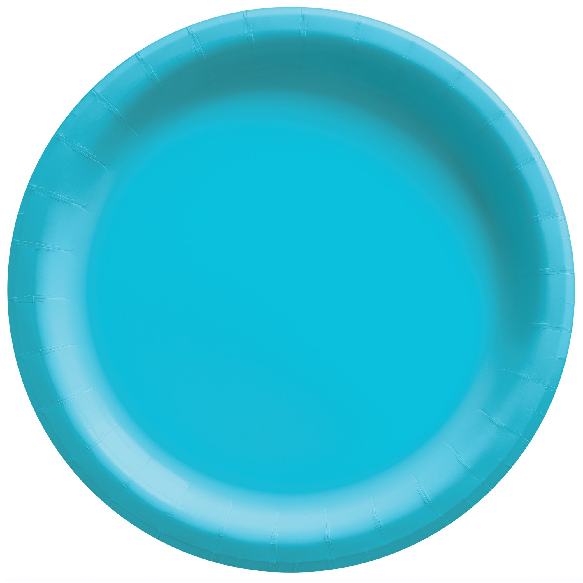 Caribbean Blue 6 3/4" Round Paper Plates, 50 count