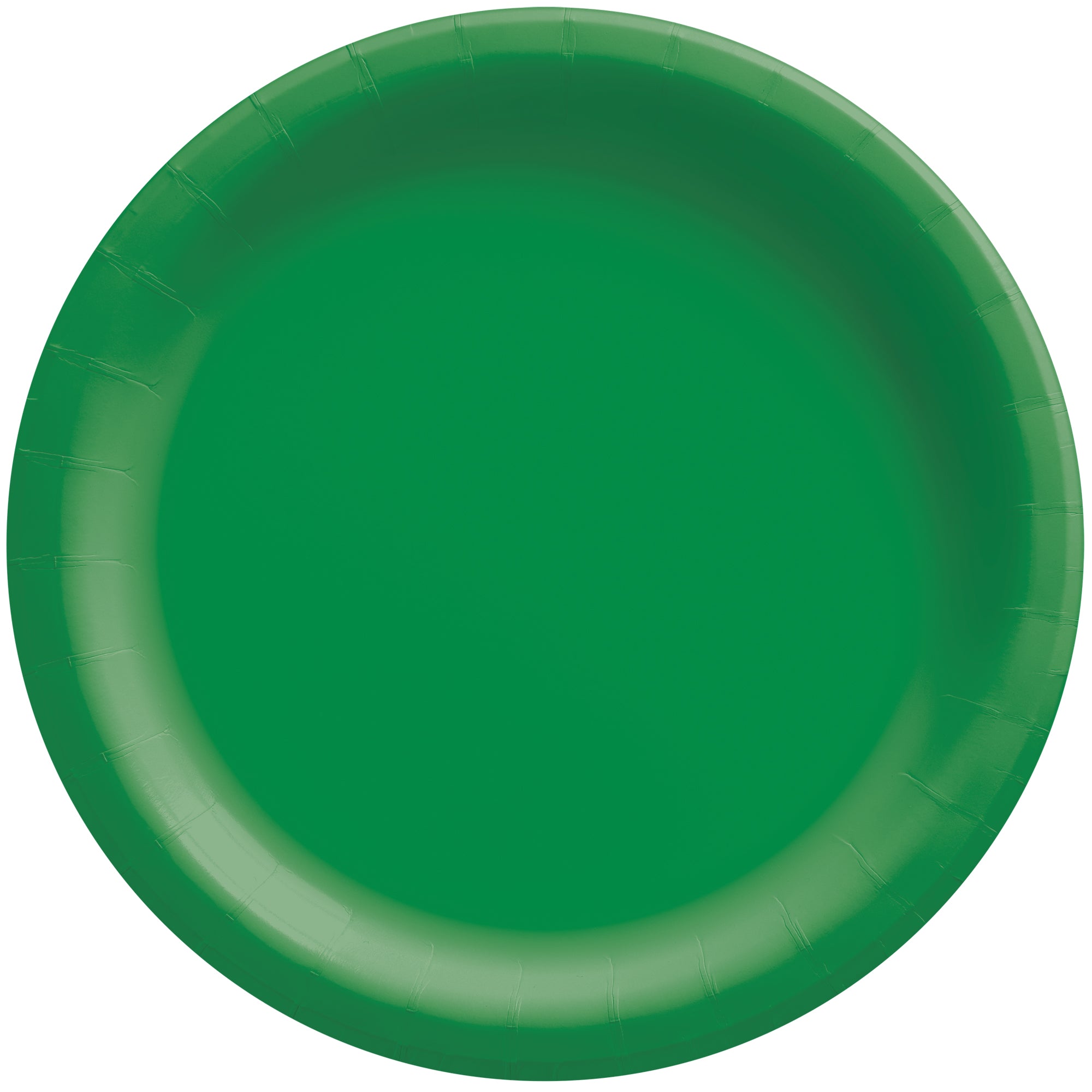 Festive Green 6 3/4" Round Paper Plates, 20 count