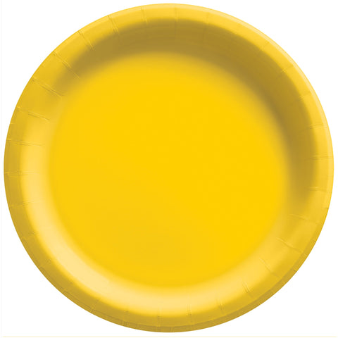 Yellow Sunshine 6 3/4" Round Paper Plates, 20 count
