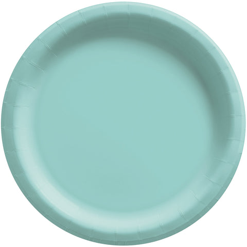 Robin's Egg Blue 6 3/4" Round Paper Plates, 20 count