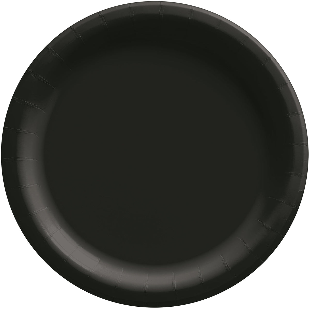 Jet Black 8 1/2" Round Paper Plates 50 count
