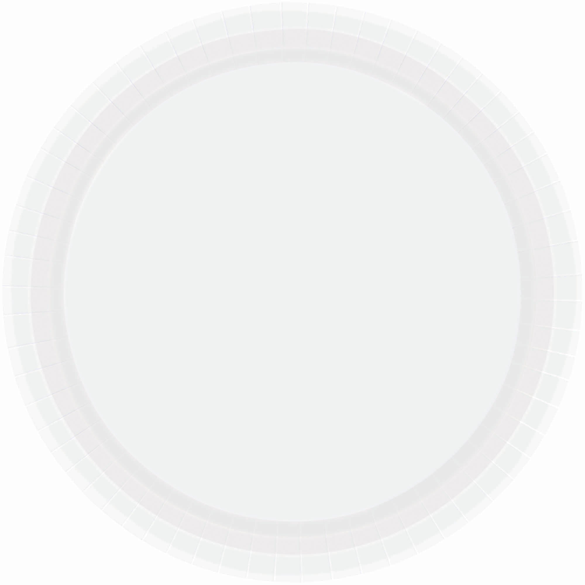 Frosty White 9" Round Paper Plates, 20 count